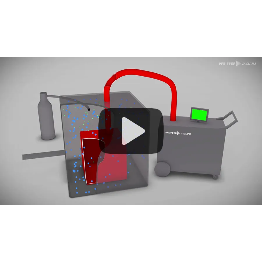 3D visualization of a leak detection process