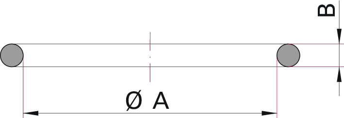 O-Ring silicone (VMQ), DN 10 ISO-KF