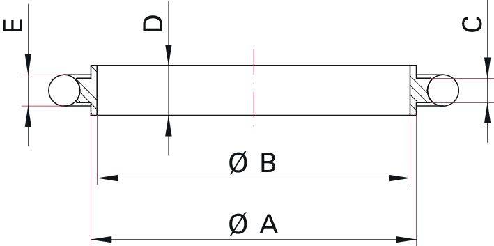 센터링 링, EN AW-6061 알루미늄, DN 16 ISO-KF