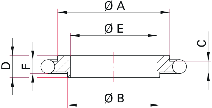 Reduzierzentrierring, Aluminium, FKM, DN 16 ISO-KF