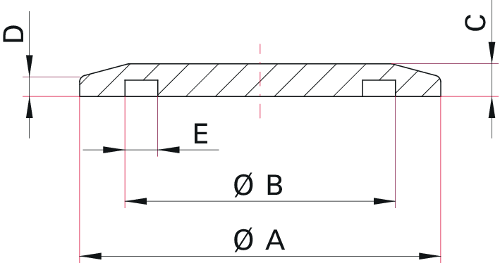 블랭크 플랜지, 알루미늄 EN AW-6082/3.2315, DN 25 ISO-KF