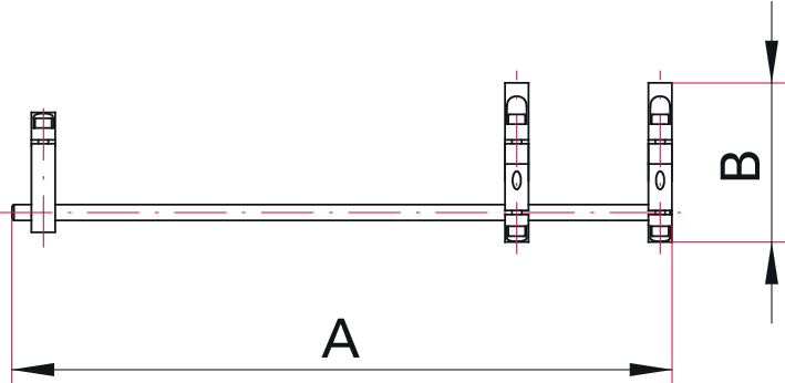 Verdrehsicherung für elastomergedichtete Dreh-/Schiebedurchführung, DN 40 ISO-KF