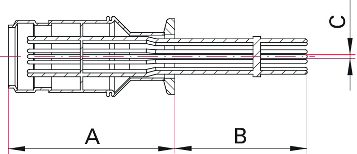 Multipin, 4 pins, 700V DC, 10 A, DN 16 ISO-KF