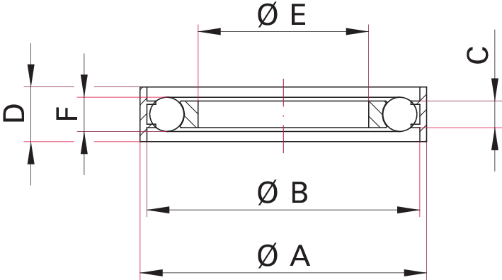 Outer centering ring with inner support ring, aluminum, FKM, DN 40 ISO-KF