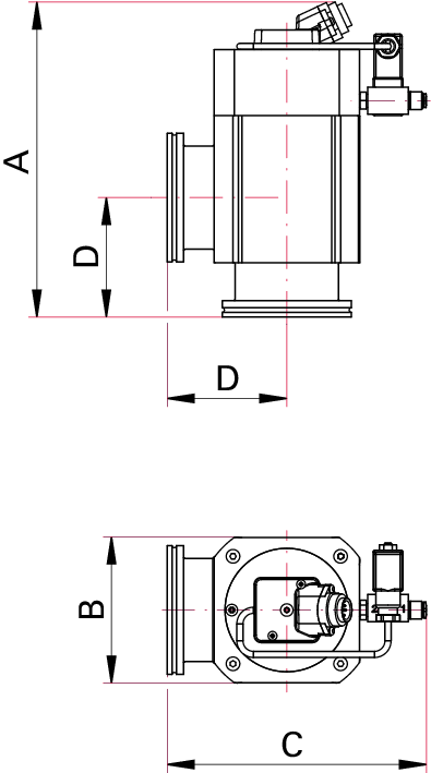 EVB 063 PA, Eckventil, elektropneumatisch, mit SG, mit SV, 24 V DC