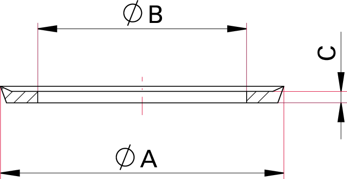 Elastomerdichtung, FKM, DN 63 CF