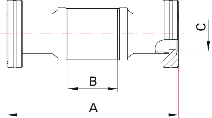 Isolator, Flansch: Edelstahl, DN 16 CF