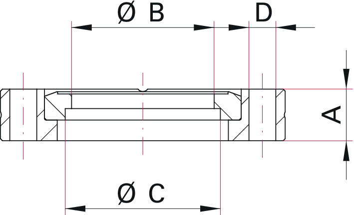 Anschweißflansch, drehbar mit Gewinde, Edelstahl 304L, DN 40 CF