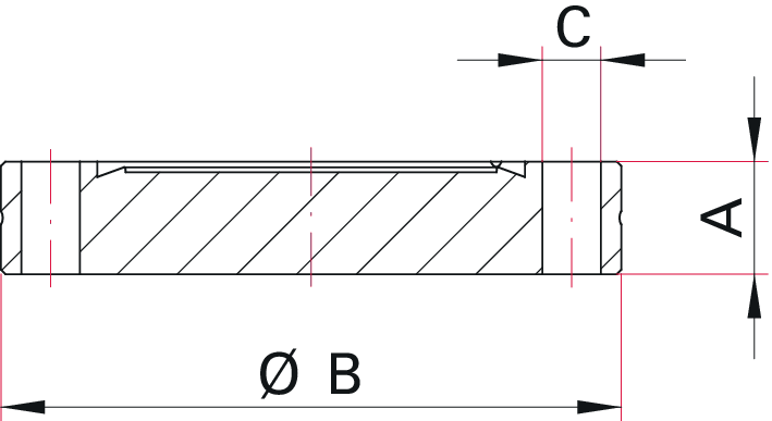 Blindflansch, Edelstahl 304L, DN 300 CF