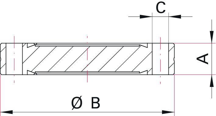 Distanzflansch, Edelstahl 316L, DN 160 CF