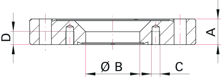 Reduzierflansch, Edelstahl 316L, DN 63-40 CF