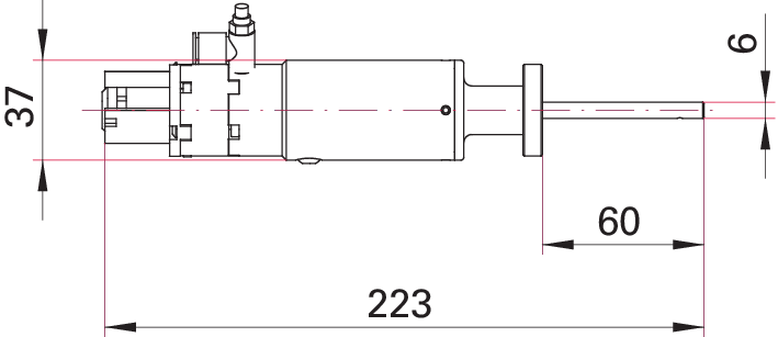 Balggedichtete Drehdurchführung, Pneumatisch, DN 16 CF