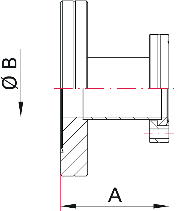 Reduzierung, gerade, Edelstahl 316L, DN 63-40 CF