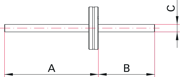 Fluiddurchführung, einfach, Edelstahl, DN 40 CF