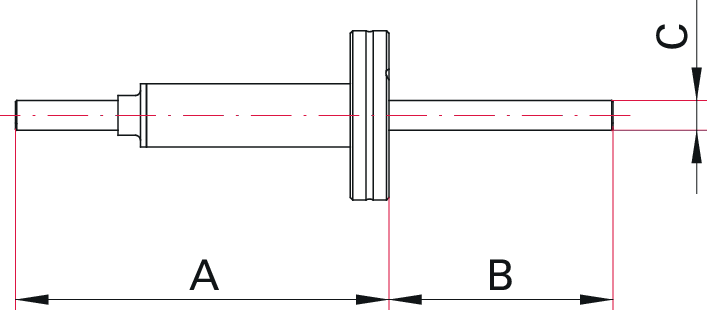 Fluiddurchführung, einfach, Edelstahl, DN 40 CF