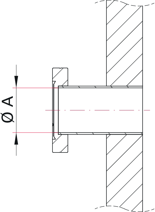 CF 端口，固定端口，不锈钢 304L，DN 75 CF