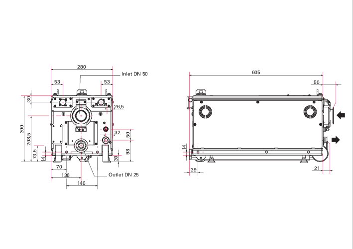 A 100 L standard version, low voltage, RS-232/485 interface, 16-pin I/O