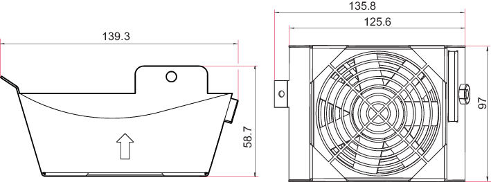 屏蔽式风扇冷却器，用于配有 TC 400 PB/TM 700 的 HiPace 400/700/800 和 300 M/700 M/800 M