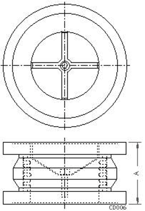 Dämpfungskörper für HiPace 800/1200, DN 200 CF-F