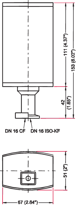 IMR 265, 고압 열음극, DN 16 CF-F