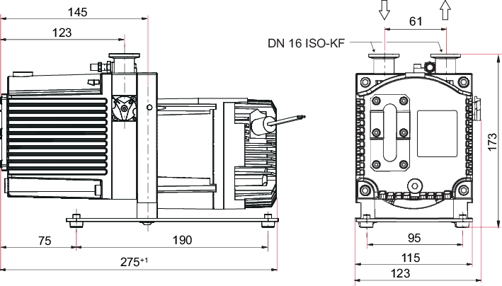 Duo 3 DC, 24 V DC, DN 16 ISO-KF