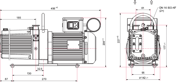 Duo 11, 단상 모터, 115 – 230 V, 50/60 Hz