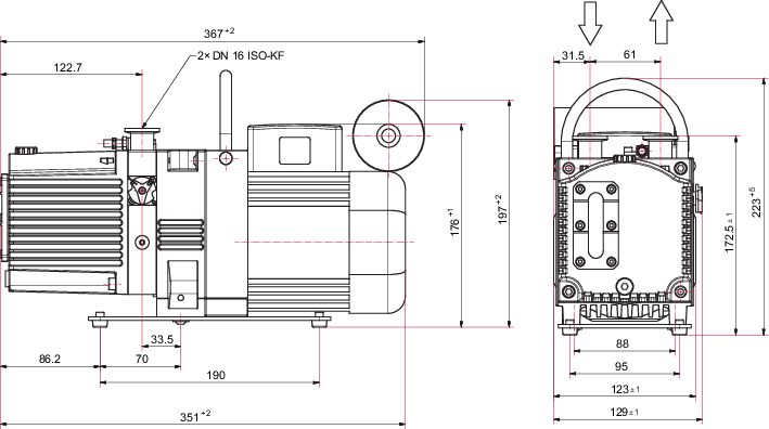 Duo 3 M, 단상 모터, 100 V, 50 Hz | 95 – 105 V, 60 Hz