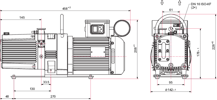 Duo 6 M, 단상 모터, 100/200 V, 50/60 Hz