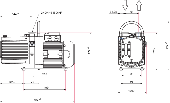 Duo 6, 3-Phasenmotor, 230/400 V, 50 Hz | 265/460 V, 60 Hz, 1TF