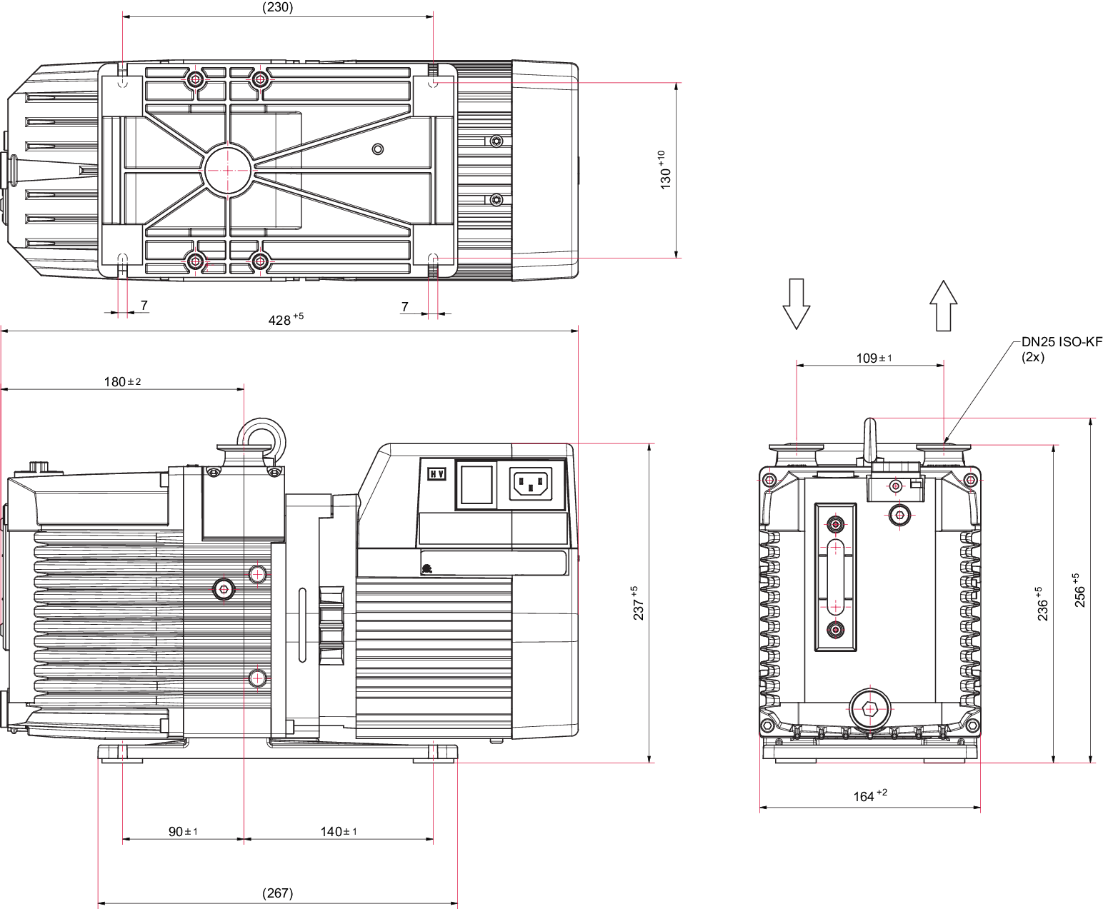 DuoVane 12, 1-Phasenmotor, 100–115 V / 200–230 V, 50 Hz | 100–115 V / 200–230 V, 60 Hz, Bimetall