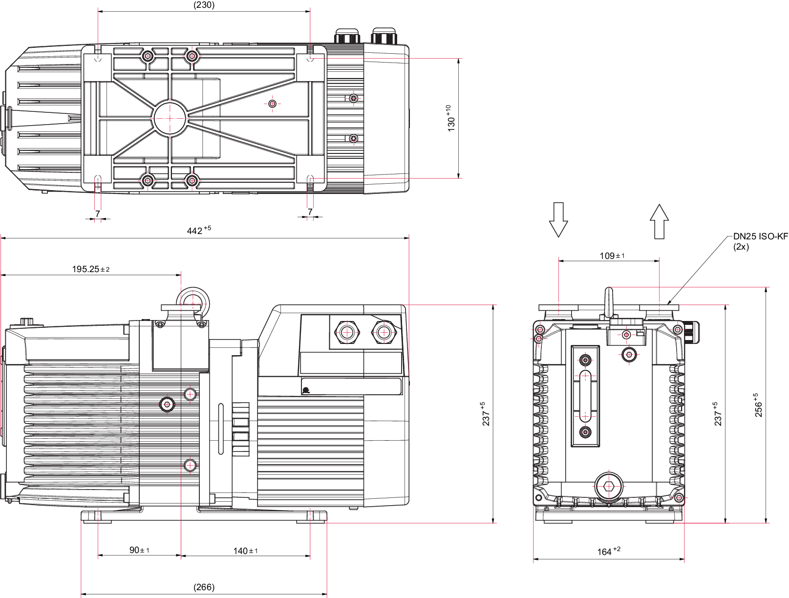 DuoVane 18, 3-Phasenmotor, 200–220/240/318–415 V, 50 Hz | 280/480 V, 60 Hz, Bimetall