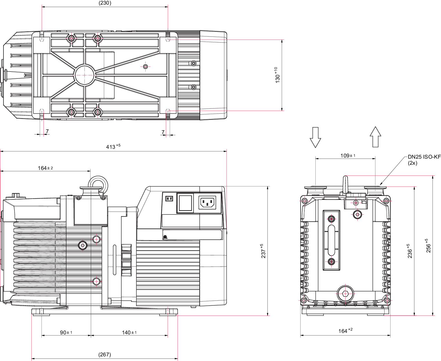 DuoVane 6, 1-Phasenmotor, 100–115 V / 200–230  V, 50 Hz | 100–115 V / 200–230 V, 60 Hz, Bimetall