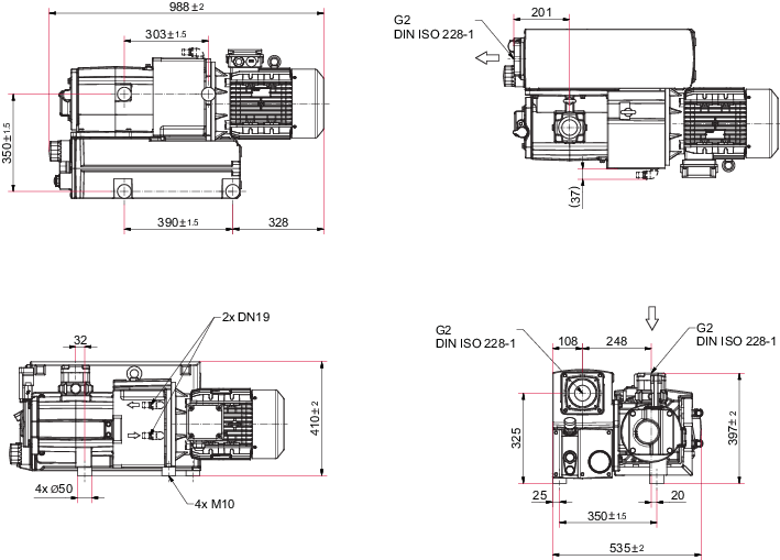 Hena 302, 三相电机, 200/346 V, 50 Hz | 220/380 V, 60 Hz