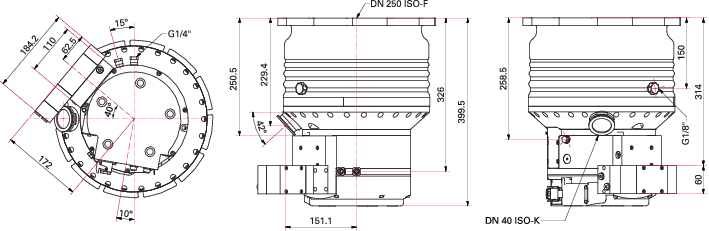 HiPace® 2300，用于 TCP 1200，DN 250 ISO-F