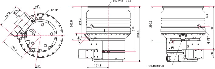 HiPace® 2300，用于 TCP 1200，DN 250 ISO-K