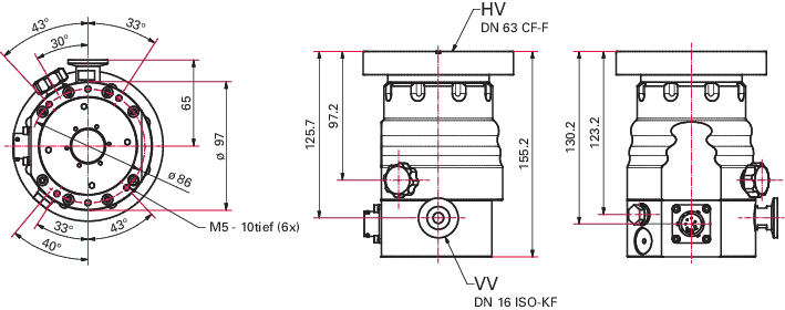 HiPace® 80 for TCP 350, DN 63 CF-F