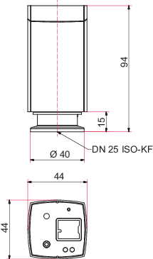 PKR 361 C，高电流，陶瓷涂层，DN 25 ISO-KF