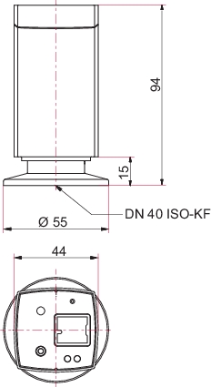 PKR 360，低电流，DN 40 ISO-KF