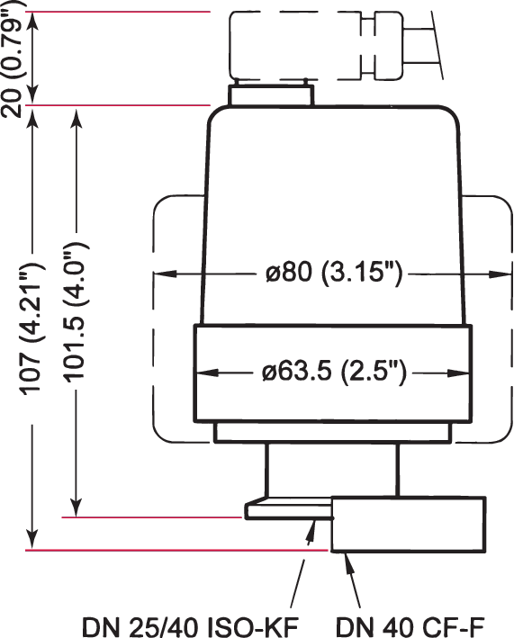 PKR 251, FPM 밀봉, DN 25 ISO-KF