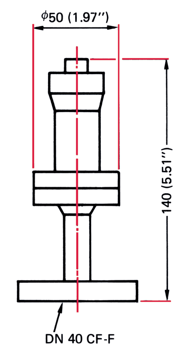 Pirani gauge TPR 018, DN 40 CF-F