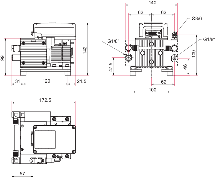 MVP 015-2 DC，隔膜泵（24 V DC）