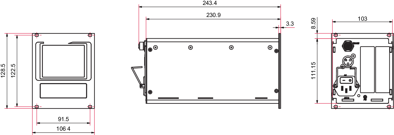 OmniControl 400, Rackgerät mit integriertem Netzteil, keine Data Option, 1xGauge/IO Option