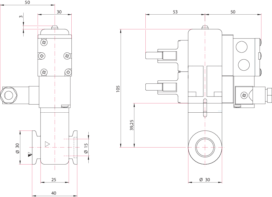 SVV 016 PA，超高真空闸阀，电动气动，带 PI，带 PV，230 V，50 Hz