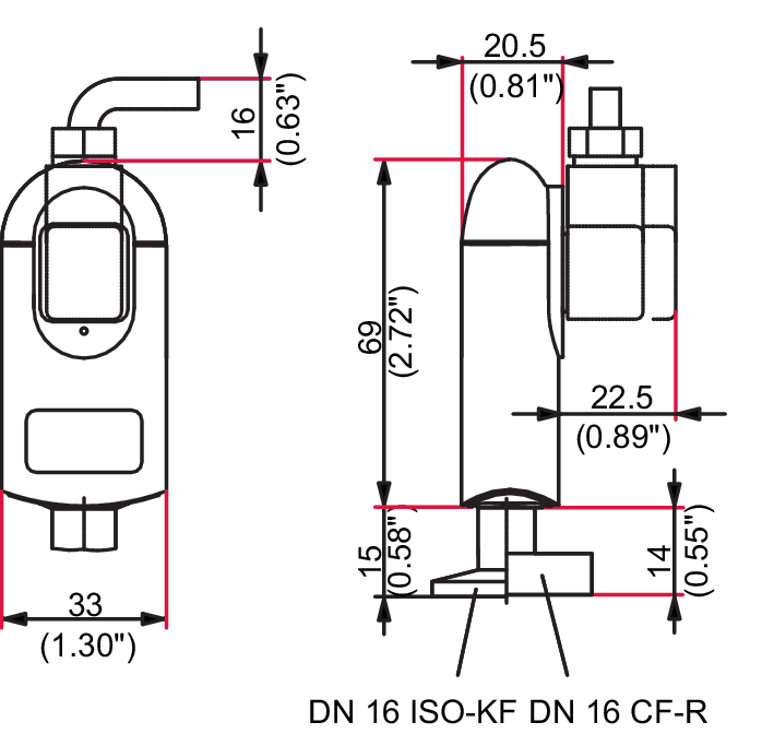 TPR 281, 80°C, DN 16 ISO-KF