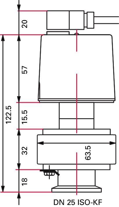 PKR 261, 금속 밀봉, DN 25 ISO-KF