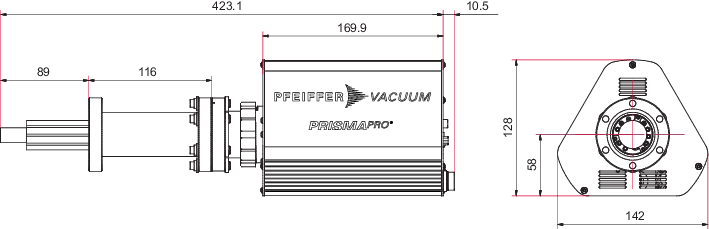 PrismaPro® QMG 250 M1，1 – 100 u，栅极离子源，钨，I/O 选项：标准型