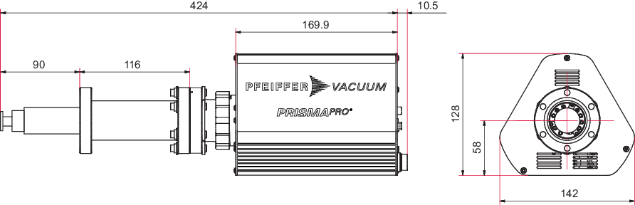 PrismaPro® QMG 250 M1，1 – 100 u，气密式离子源，钇铱，I/O 选项：扩展