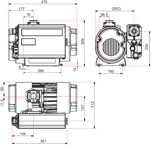 SmartVane 70，单相电机，100 – 127 V | 200 – 240 V，50/60 Hz