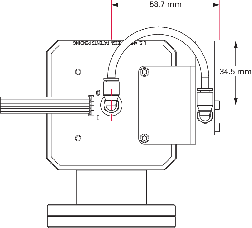 高真空直通阀，N-Series，DN 40 ISO-KF，电动气动，PI（PNP）/ PV 24 V DC，不锈钢/氟橡胶