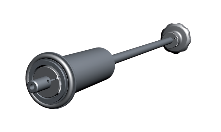 Elastomer-sealed rotary/linear feedthrough, DN 40 ISO-KF